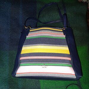 Kate Spade Blue leather and Fabric handbag